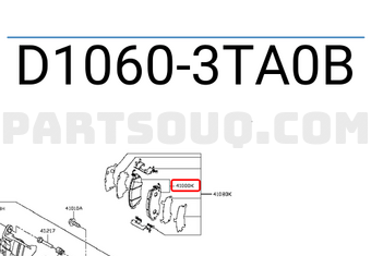Nissan D10603TA0B PAD KIT-DISC BRAKE