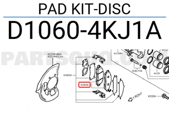 Nissan D10604KJ1A PAD KIT-DISC