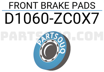 Nissan D1060ZC0X7 FRONT BRAKE PADS