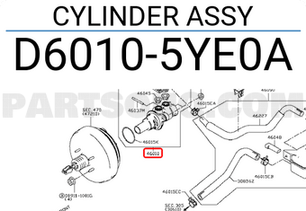 Nissan D60105YE0A CYLINDER ASSY