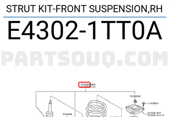 Nissan E43021TT0A STRUT KIT-FRONT SUSPENSION,RH