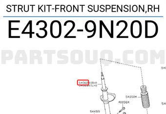 Nissan E43029N20D STRUT KIT-FRONT SUSPENSION,RH