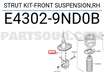 Nissan E43029ND0B STRUT KIT-FRONT SUSPENSION,RH