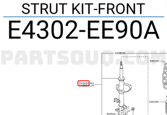 Nissan E4302EE90A STRUT KIT-FRONT