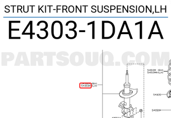 Nissan E43031DA1A STRUT KIT-FRONT SUSPENSION,LH