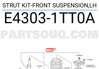 Nissan E43031TT0A STRUT KIT-FRONT SUSPENSION,LH