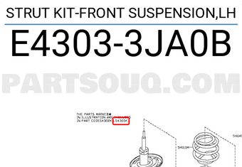 Nissan E43033JA0B STRUT KIT-FRONT SUSPENSION,LH