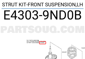 Nissan E43039ND0B STRUT KIT-FRONT SUSPENSION,LH