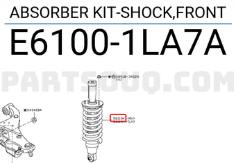 Nissan E61001LA7A ABSORBER KIT-SHOCK,FRONT