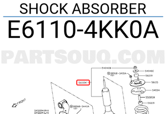 Nissan E61104KK0A SHOCK ABSORBER