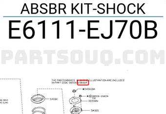 Nissan E6111EJ70B ABSBR KIT-SHOCK
