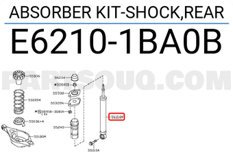 Nissan E62101BA0B ABSORBER KIT-SHOCK,REAR