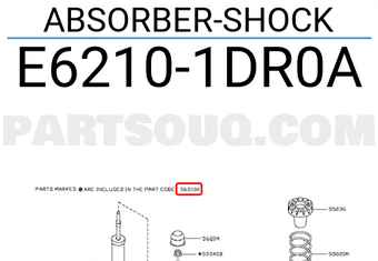 Nissan E62101DR0A ABSORBER-SHOCK