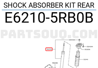 Nissan E62105RB0B SHOCK ABSORBER KIT REAR