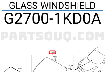 Nissan G27001KD0A GLASS-WINDSHIELD