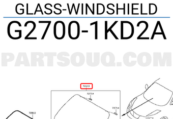 Nissan G27001KD2A GLASS-WINDSHIELD