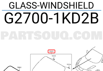 Nissan G27001KD2B GLASS-WINDSHIELD