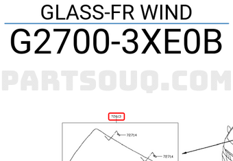 Nissan G27003XE0B GLASS-FR WIND