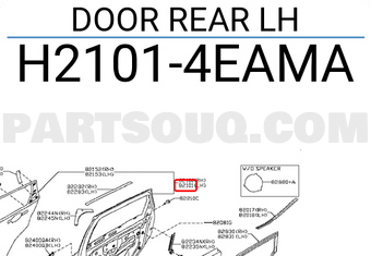Nissan H21014EAMA DOOR REAR LH