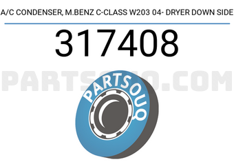 Nissens 317408 A/C CONDENSER, M.BENZ C-CLASS W203 04- DRYER DOWN SIDE