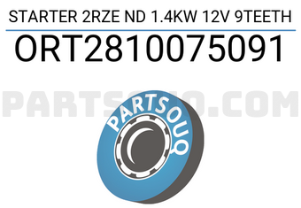 ORIENT SPARE PARTS ORT2810075091 STARTER 2RZE ND 1.4KW 12V 9TEETH