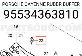 Porsche 95534363810 PORSCHE CAYENNE RUBBR BUFFER