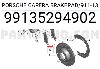 Porsche 99135294902 PORSCHE CARERA BRAKEPAD/911-13