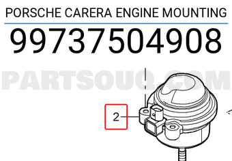 Porsche 99737504908 PORSCHE CARERA ENGINE MOUNTING