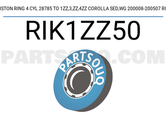RIKEN RIK1ZZ50 PISTON RING 4 CYL 28785 TO 1ZZ,3,ZZ,4ZZ COROLLA SED,WG 200008-200507 RIK