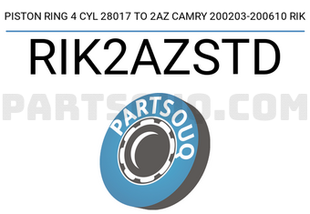 RIKEN RIK2AZSTD PISTON RING 4 CYL 28017 TO 2AZ CAMRY 200203-200610 RIK