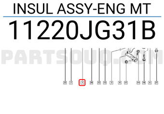Renault 11220JG31B INSUL ASSY-ENG MT