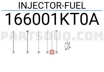 Renault 166001KT0A INJECTOR-FUEL