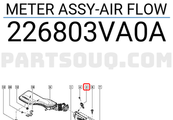 Renault 226803VA0A METER ASSY-AIR FLOW