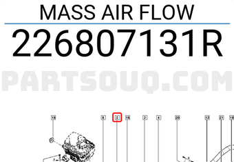 Renault 226807131R MASS AIR FLOW