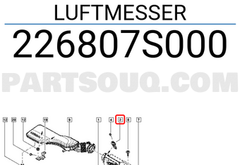 Renault 226807S000 LUFTMESSER