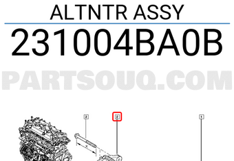 Renault 231004BA0B ALTNTR ASSY