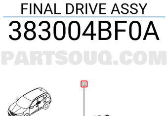 Renault 383004BF0A FINAL DRIVE ASSY