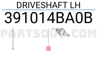 Renault 391014BA0B DRIVESHAFT LH