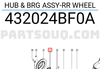Renault 432024BF0A HUB & BRG ASSY-RR WHEEL