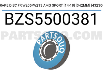 SCHNIEDER BZS5500381 BRAKE DISC FR W205/W213 AMG SPORT [14-18] [342MM] [432300]