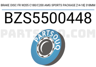 SCHNIEDER BZS5500448 BRAKE DISC FR W205 C180/C200 AMG SPORTS PACKAGE [14-18] 318MM