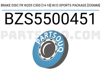 SCHNIEDER BZS5500451 BRAKE DISC FR W205 C300 [14-18] W/O SPORTS PACKAGE [330MM]