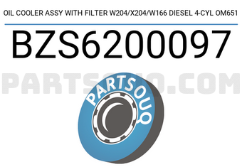 SCHNIEDER BZS6200097 OIL COOLER ASSY WITH FILTER W204/X204/W166 DIESEL 4-CYL OM651