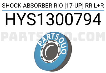 SCHNIEDER HYS1300794 SHOCK ABSORBER RIO [17-UP] RR L+R