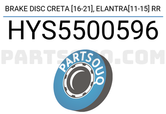 SCHNIEDER HYS5500596 BRAKE DISC CRETA [16-21], ELANTRA[11-15] RR
