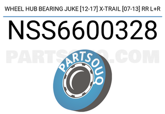 SCHNIEDER NSS6600328 WHEEL HUB BEARING JUKE [12-17] X-TRAIL [07-13] RR L+R