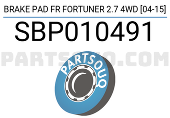 SCHNIEDER SBP010491 BRAKE PAD FR FORTUNER 2.7 4WD [04-15]