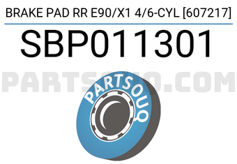 SCHNIEDER SBP011301 BRAKE PAD RR E90/X1 4/6-CYL [607217]