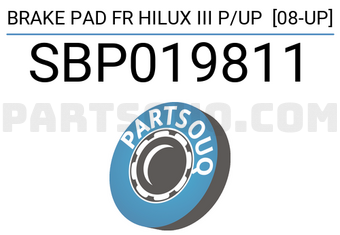 SCHNIEDER SBP019811 BRAKE PAD FR HILUX III P/UP [08-UP]