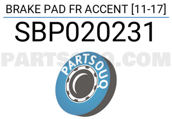 SCHNIEDER SBP020231 BRAKE PAD FR ACCENT [11-17]